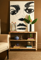 Emery Burlwood Console Table by Worlds Away at Fig Linens and Home - Lifestyle View