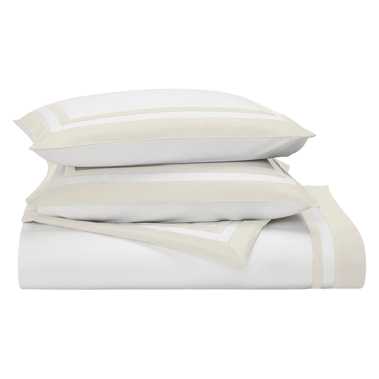 Stella Organic Cotton Percale Sham by Orchids Lux Home - Natural at Fig Linens and Home 1
