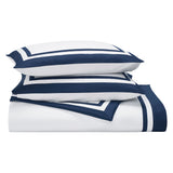 Stella Organic Cotton Percale Sham by Orchids Lux Home - Navy at Fig Linens and Home 1