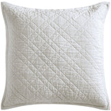 Chloe European Linen Diamond Coverlet Sham by Orchids Lux Home - Beige Euro Sham