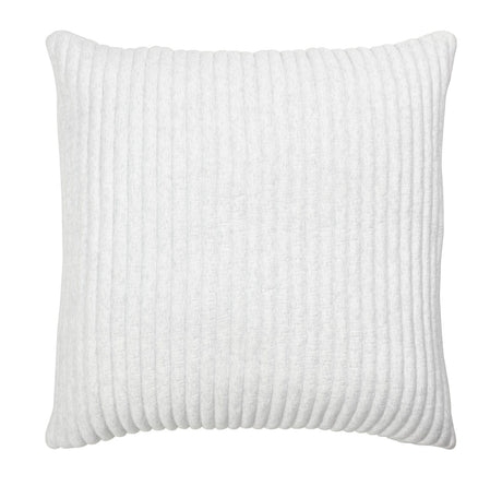 Charlton Cotton Jersey Channel Quilt Shams by Orchids Lux Home - White Euro Square Sham