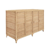 Buffet Table - Evander Rattan Buffet Table by Worlds Away - Angle View - Fig Linens and Home