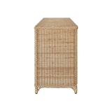 Buffet Table - Evander Rattan Buffet Table by Worlds Away - Side View - Fig Linens and Home