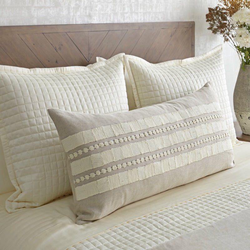 Ann Gish Echelon Decorative Pillows Natural by Ann Gish - 16" x 36" Throw Pillow Natural at FIG LINENS AND HOME - 2