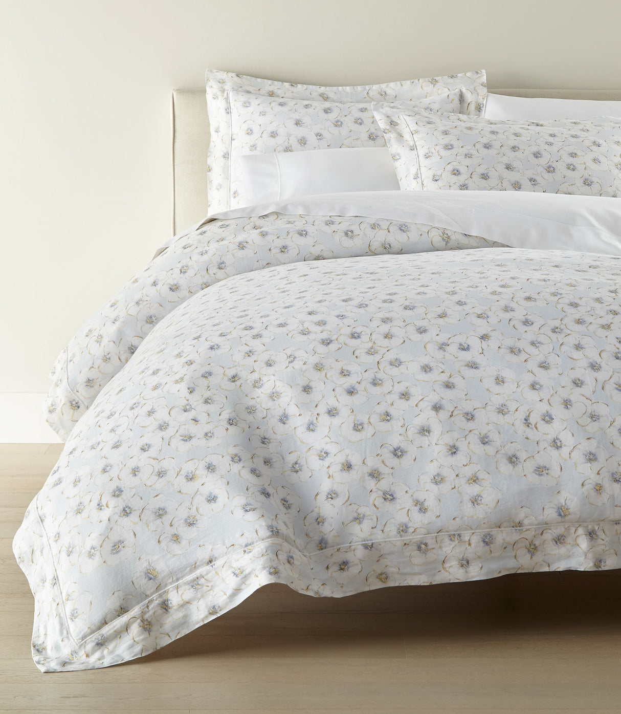 Ella Sky Linen Duvet Set by Peacock Alley - Lifestyle Image