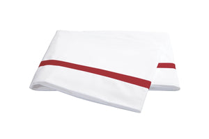 Flat Sheet - Matouk Lowell Scarlet Bedding at Fig Linens and Home