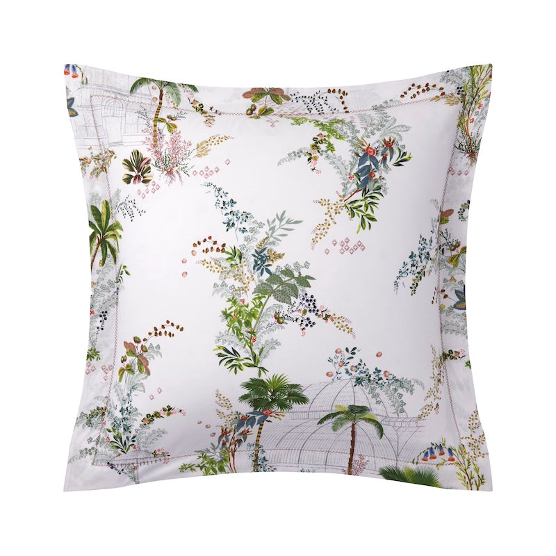 Euro Sham Jardins - Yves Delorme - Taie Carree 1 Fig Linens and Home
