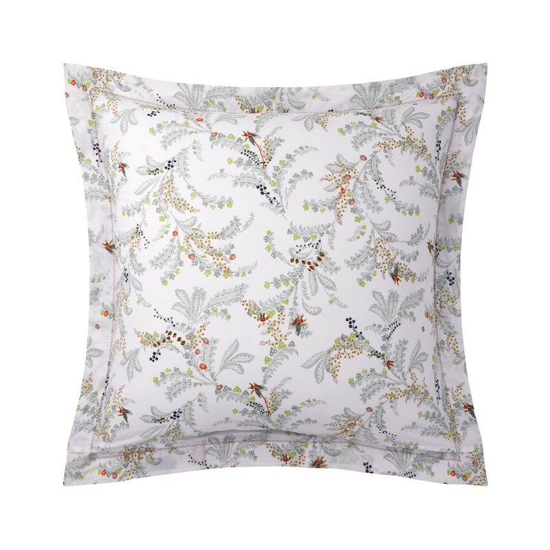 Euro Sham Jardins - Yves Delorme - Taie Carree 2 Fig Linens and Home