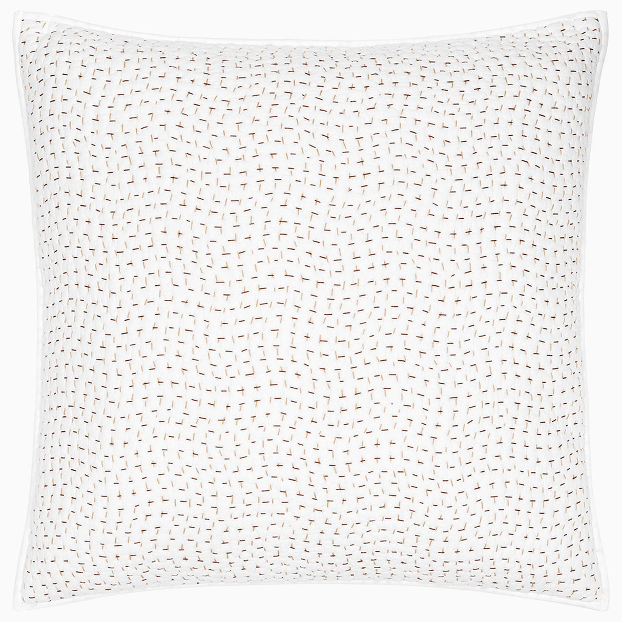 Organic Hand Stitched Coffee Sham by John Robshaw at Fig Linens and Home - 2
