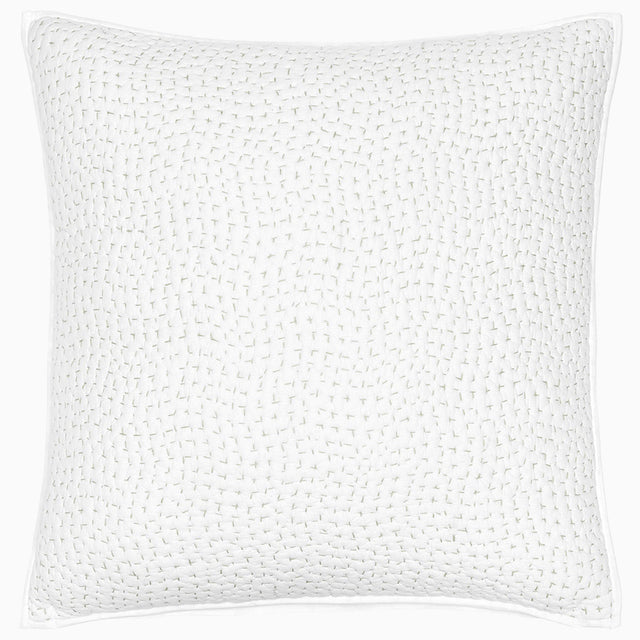 Organic Hand Stitched Sage Sham by John Robshaw at Fig Linens and Home - 2
