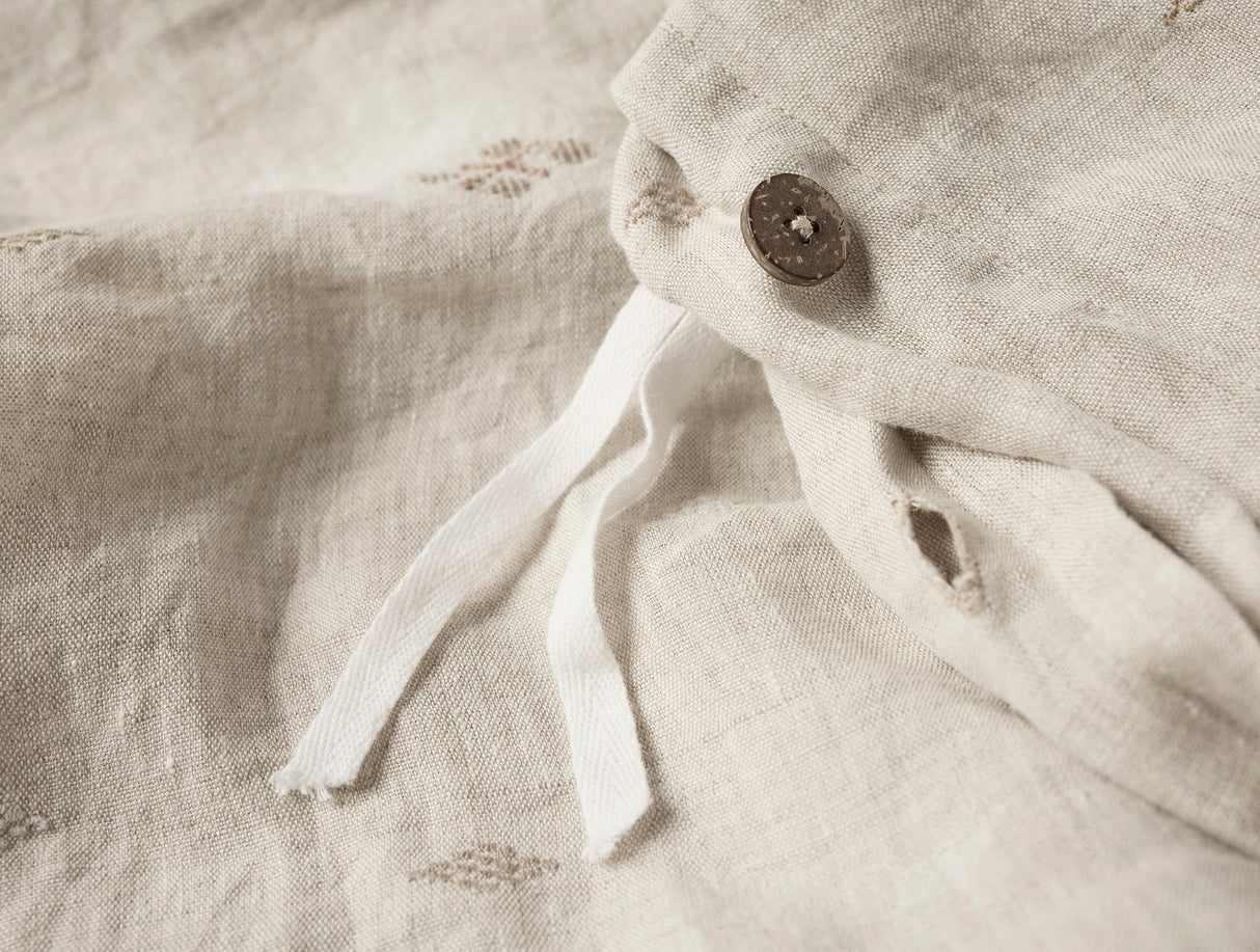 Coyuchi Cambria Embroidered Organic Linen Natural Chambray Bedding at Fig Linens and Home 4