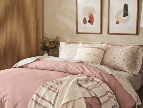 Coyuchi Praline Chambray Organic Crinkled Percale Duvet at Fig Linens and Home - Lifestyle 3