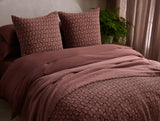 Mirada Organic Matelasse Plum Blossom Chrysanthemum Sham Styled Room View 2 | Coyuchi at Fig Linens and Home