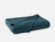 Mirada Organic Matelasse Cerulean Chrysanthemum Coverlet | Coyuchi at Fig Linens and Home