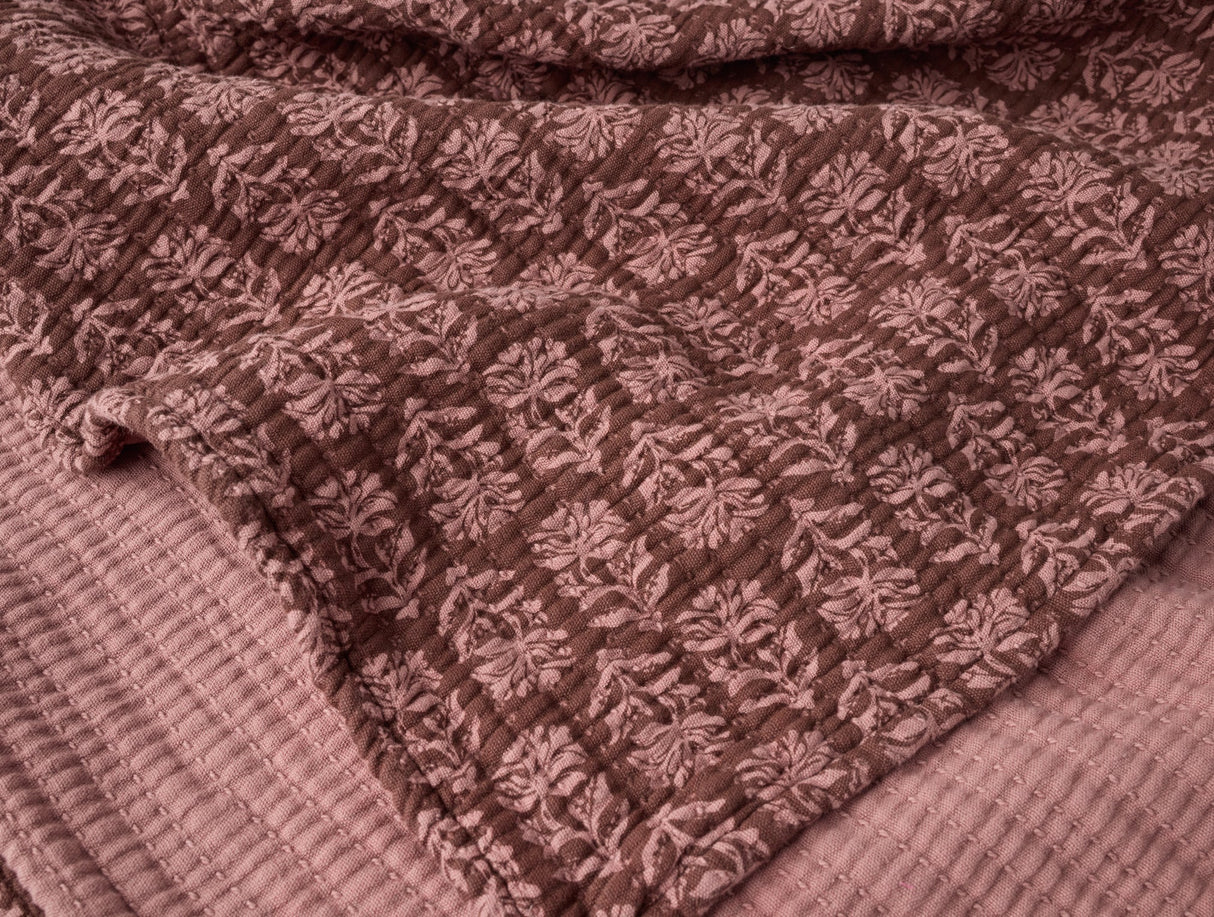 Mirada Organic Matelasse Plum Blossom Chrysanthemum Coverlet 3 | Coyuchi at Fig Linens and Home
