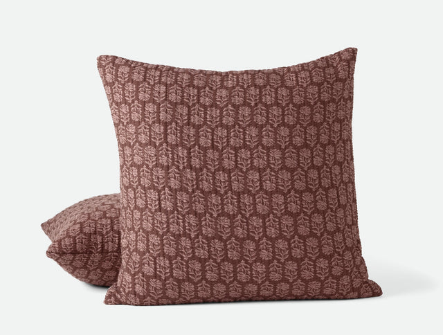 Mirada Organic Matelasse Plum Blossom Chrysanthemum Euro Sham | Coyuchi at Fig Linens and Home