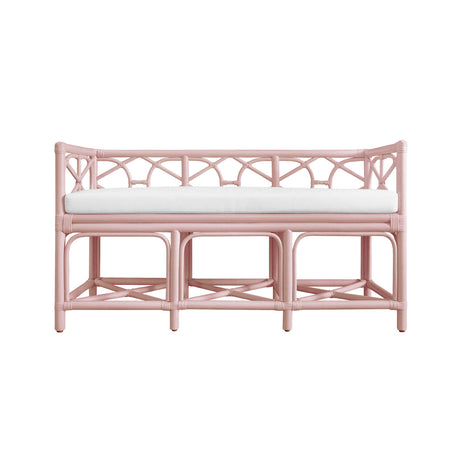 Worlds Away Ferguson Pink Bench at Fig Linens and Home - Front