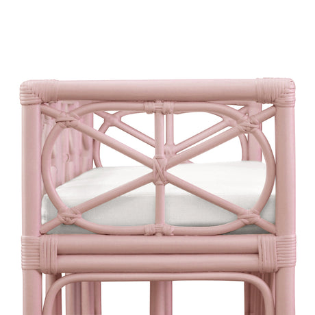 Worlds Away Ferguson Pink Bench at Fig Linens and Home - Detail 3