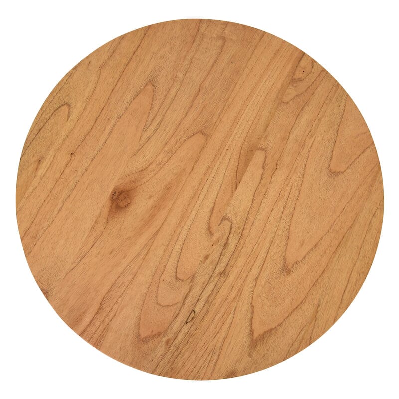 Fiji Occasional Table by Worlds Away | Small Side Table - Top View of Round Wood Lid