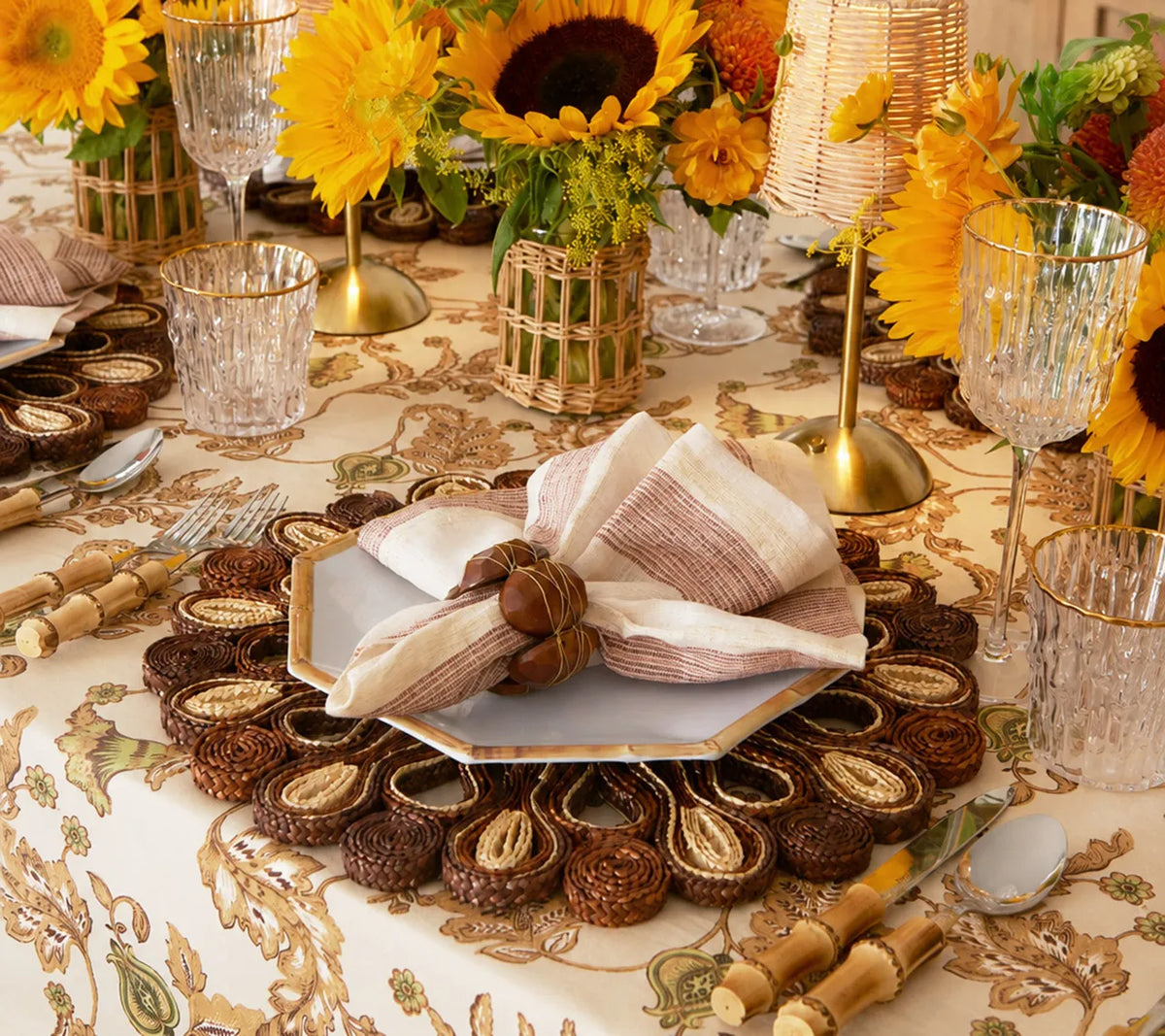 Burl Brown Napkin Ring Detail 6 | Kim Seybert at Fig Linens and Home