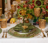 Tapestry Green/Natural Placemat Detail 2 | Kim Seybert at Fig Linens and Home