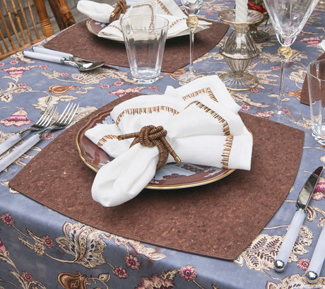 Whistler Brown/Gold Placemat Detail 6 | Kim Seybert at Fig Linens and Home