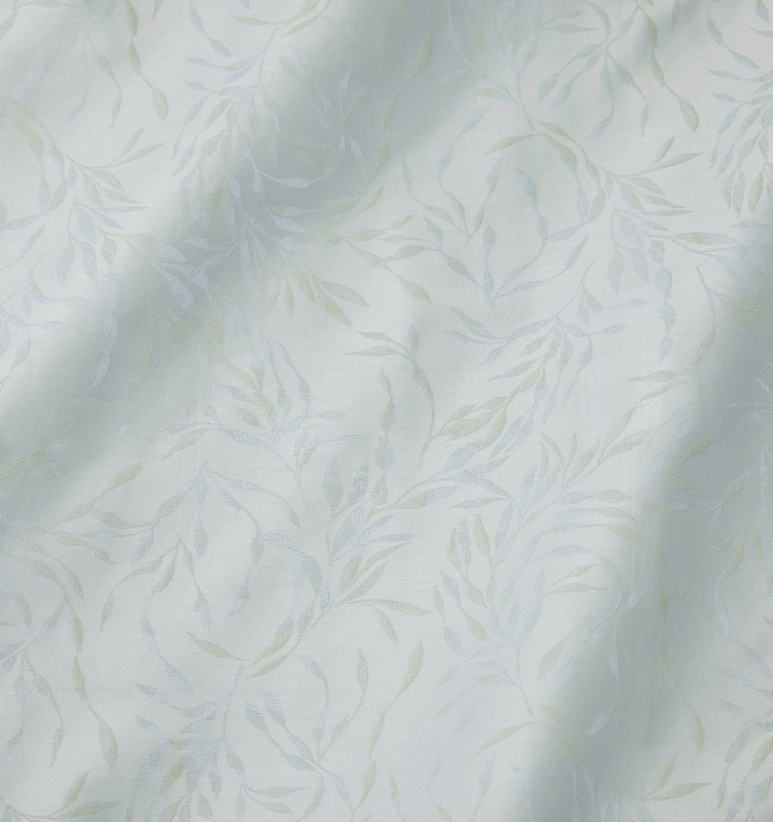 Fabric weave detail - Sferra Selini Bedding in Silver Sage at Fig Linens and Home