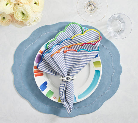 Fiesta Napkin in Multi Set of 4 by Kim Seybert - Shown on Table 2- Fig Linens and Home