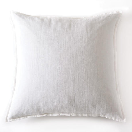 Fig Linens - Pom Pom at Home Montauk White Large Euro Pillow