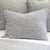 Fig Linens - Pom Pom at Home Bedding - Logan Navy Linen Sham, Pillow
