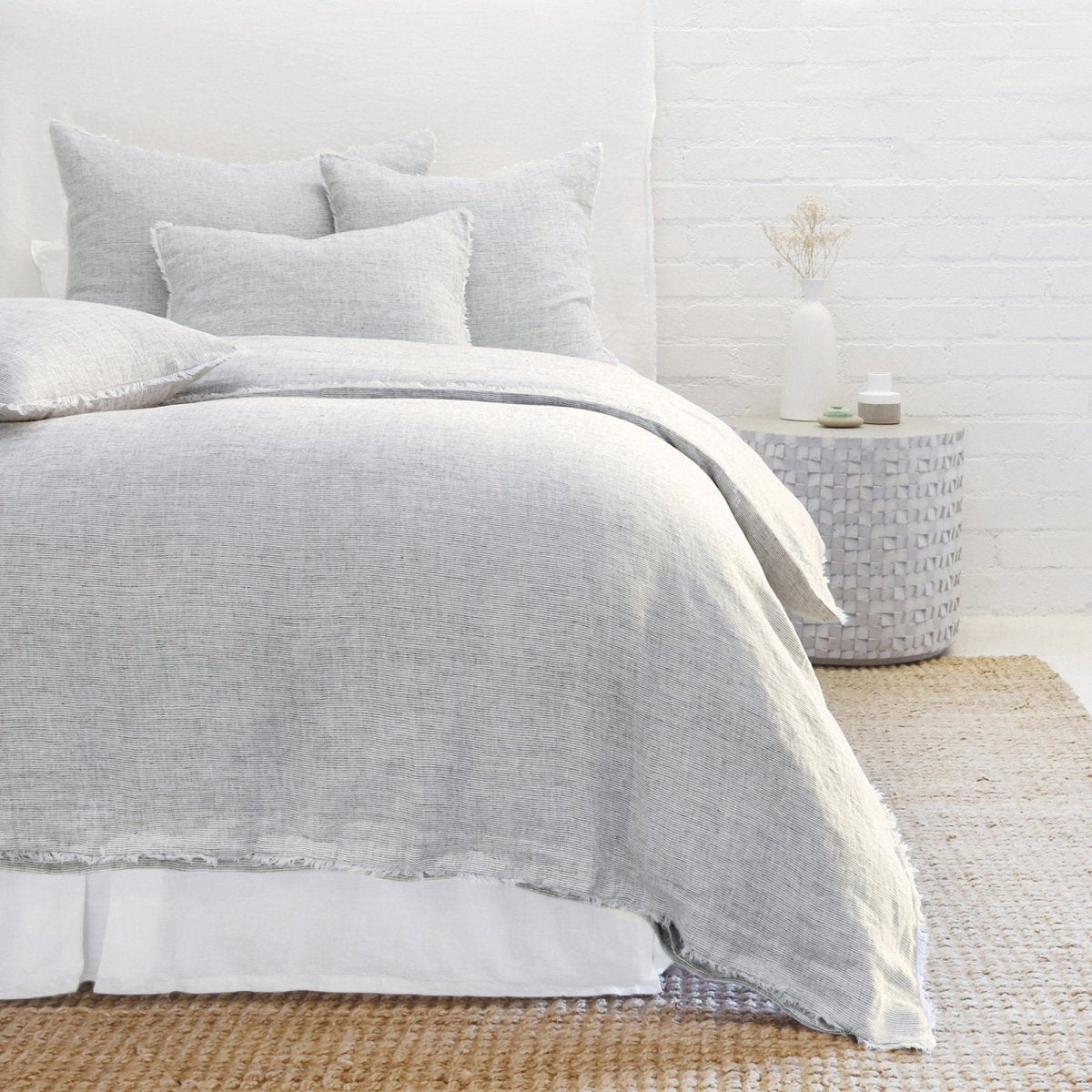 Pom Pom at Home - Logan Navy Linen Duvet Collection - Fig Linens 