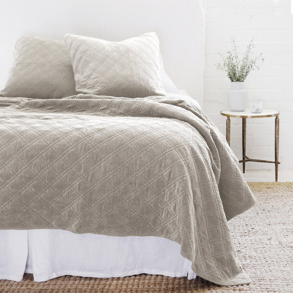 Pom Pom at Home - Brussels Taupe Coverlets & Large Shams - Fig Linens
