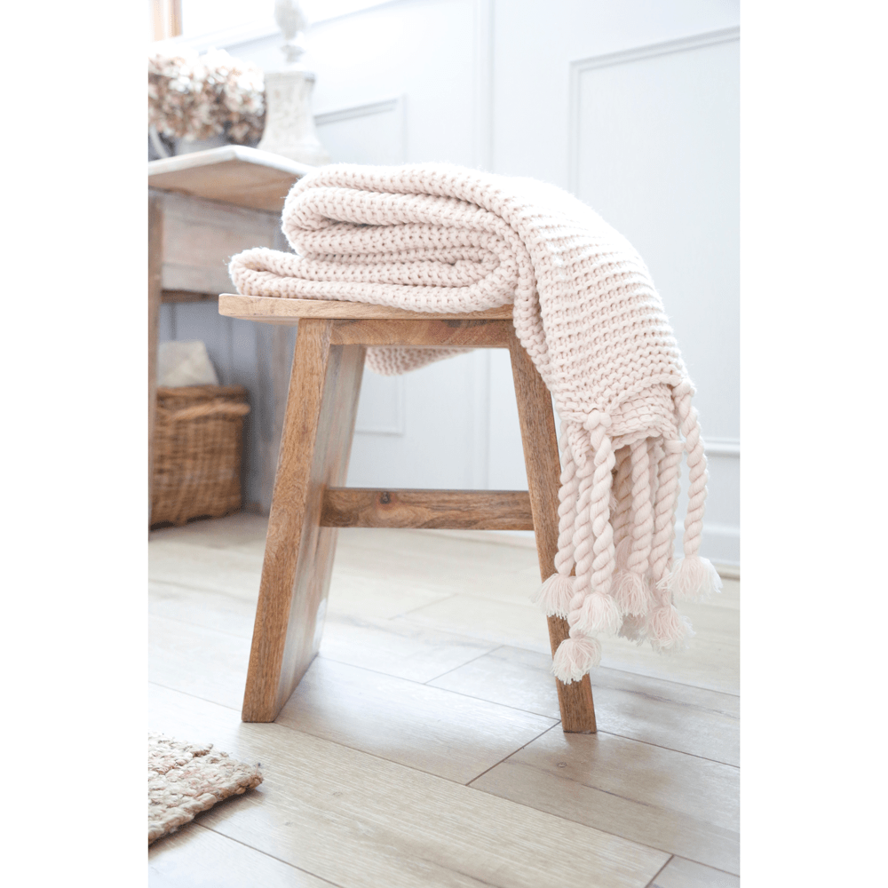 Fig Linens - Pom Pom at Home - Tresels oversized pink throw