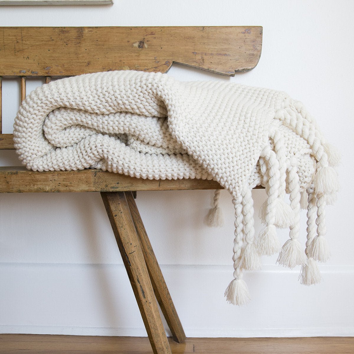 Pom Pom at Home- Trestles Antique White Oversized Throw - Fig Linens