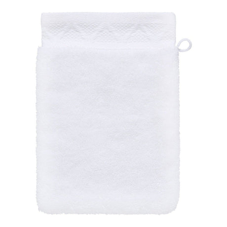 Le Jacquard Français | Caresse White Bath Collection | Fig Linens wash mitt