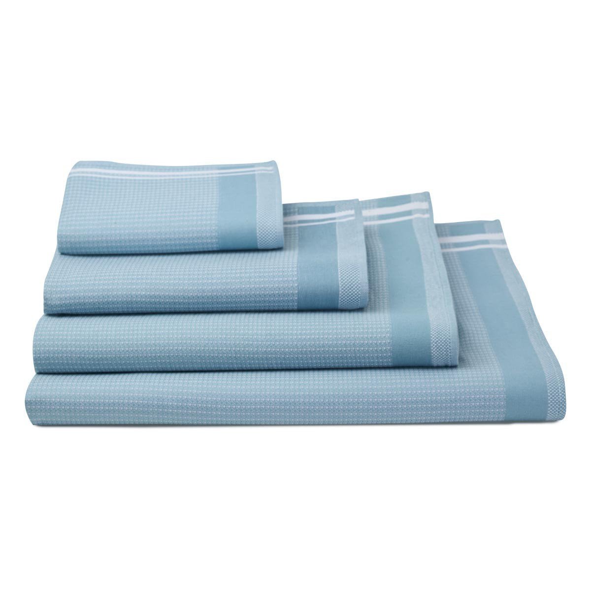 Le Jacquard Français | Duetto Adriatic Bath Collection | Fig Linens - Blue Bath Towels