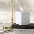 Matouk Plain White Tissue Box Cover | Fig Linens and Home