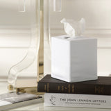 Matouk Plain White Tissue Box Cover | Fig Linens and Home