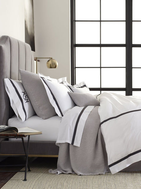 Lowell Charcoal Bedding by Matouk - Fig Linens
