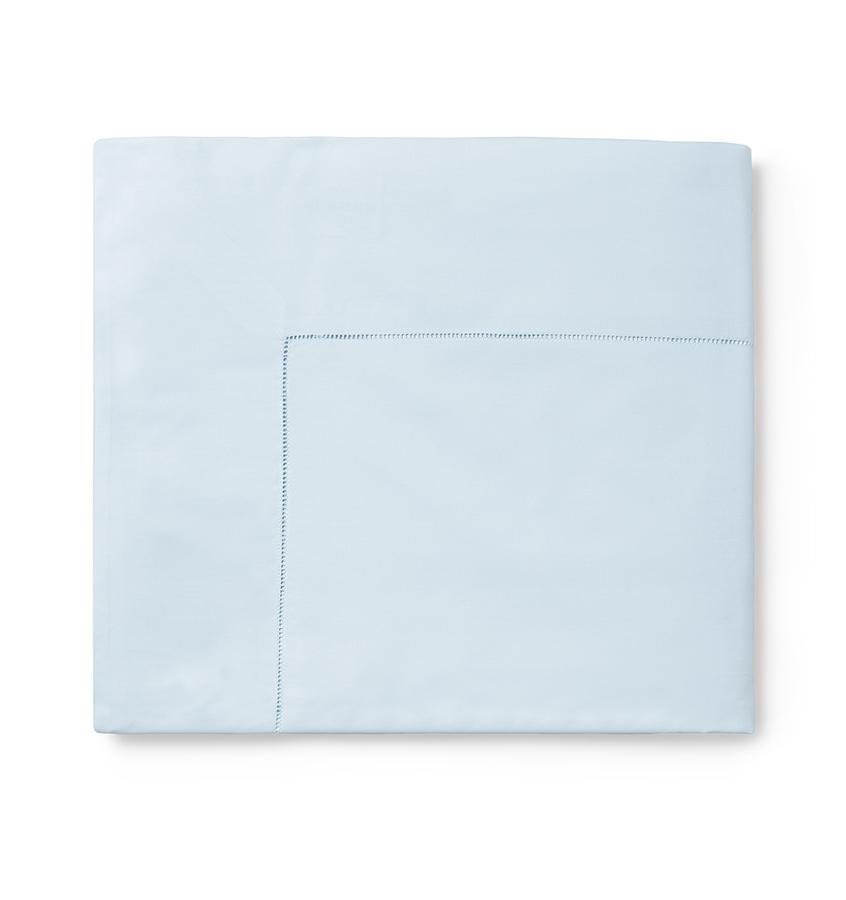 Celeste Sheeting by Sferra | Fig Linens -  Blue flat sheet