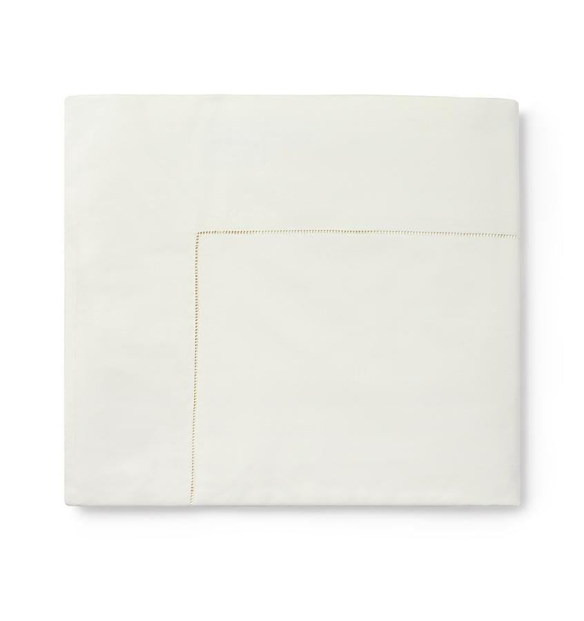 Celeste Sheeting by Sferra | Fig Linens - Ivory flat sheet