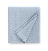 Corino Powder Blue Cotton Blanket by Sferra |  Fig Linens and Home - Blue cotton blanket
