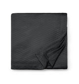 Favo Bedding by Sferra Fine Linens |  Dark Charcoal Gray blanket cover