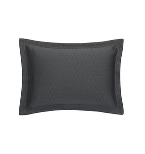 Favo Bedding by Sferra Fine Linens | Dark Charcoal Gray Pillow sham