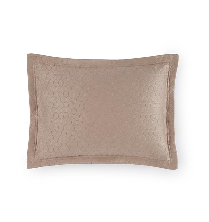 Fig Linens - Favo Latte Bedding Collection by Sferra - Beige sham