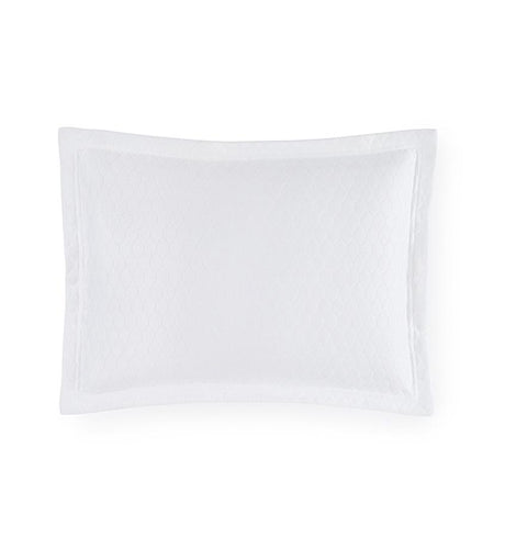 Favo Pillow Sham in White by Sferra | Fig Linens and Home - White Pique Matelasse