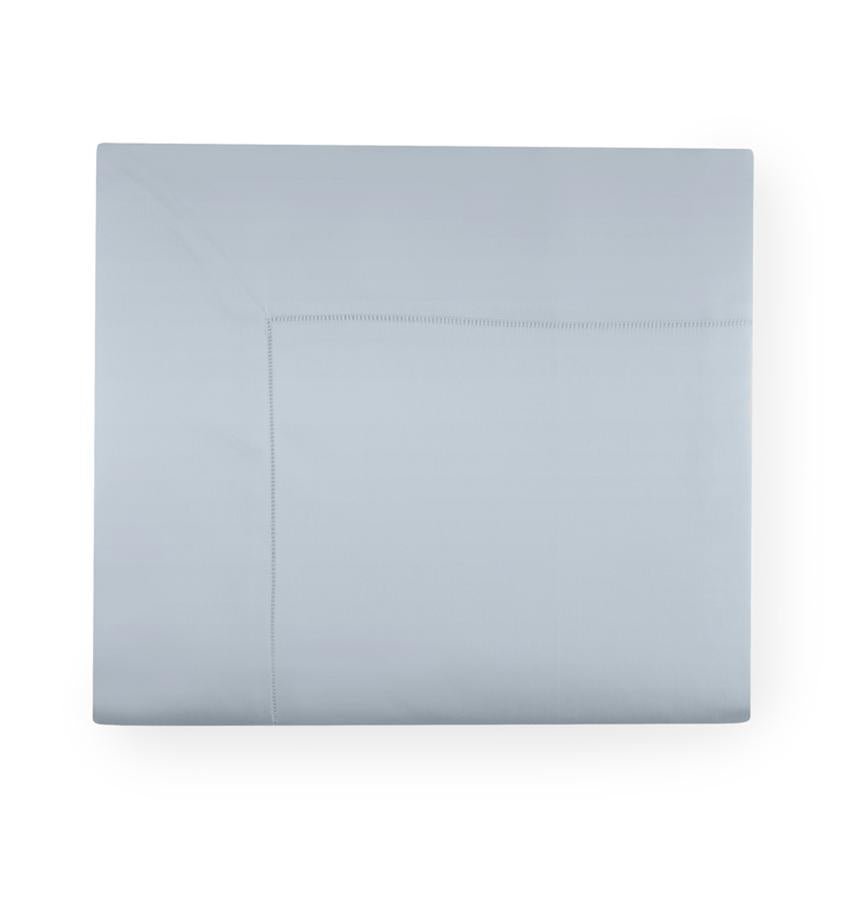 Fig Linens - Giotto Collection Sheeting by Sferra - Ice blue flat sheet