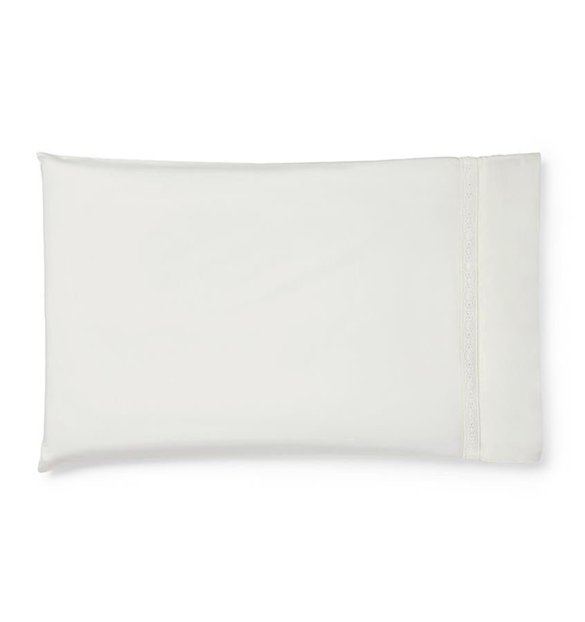 Giza 45 - Lace Bedding Collection by Sferra | Fig Linens - White pillowcase