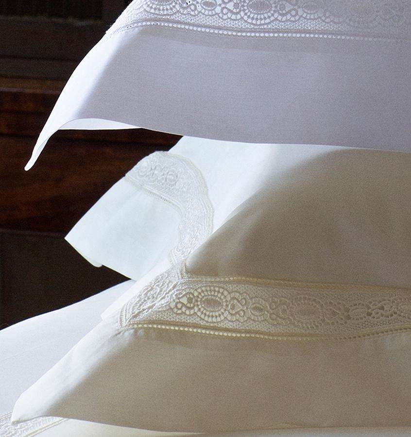 Giza 45 - Lace Bedding Collection by Sferra | Fig Linens and Home - Shams