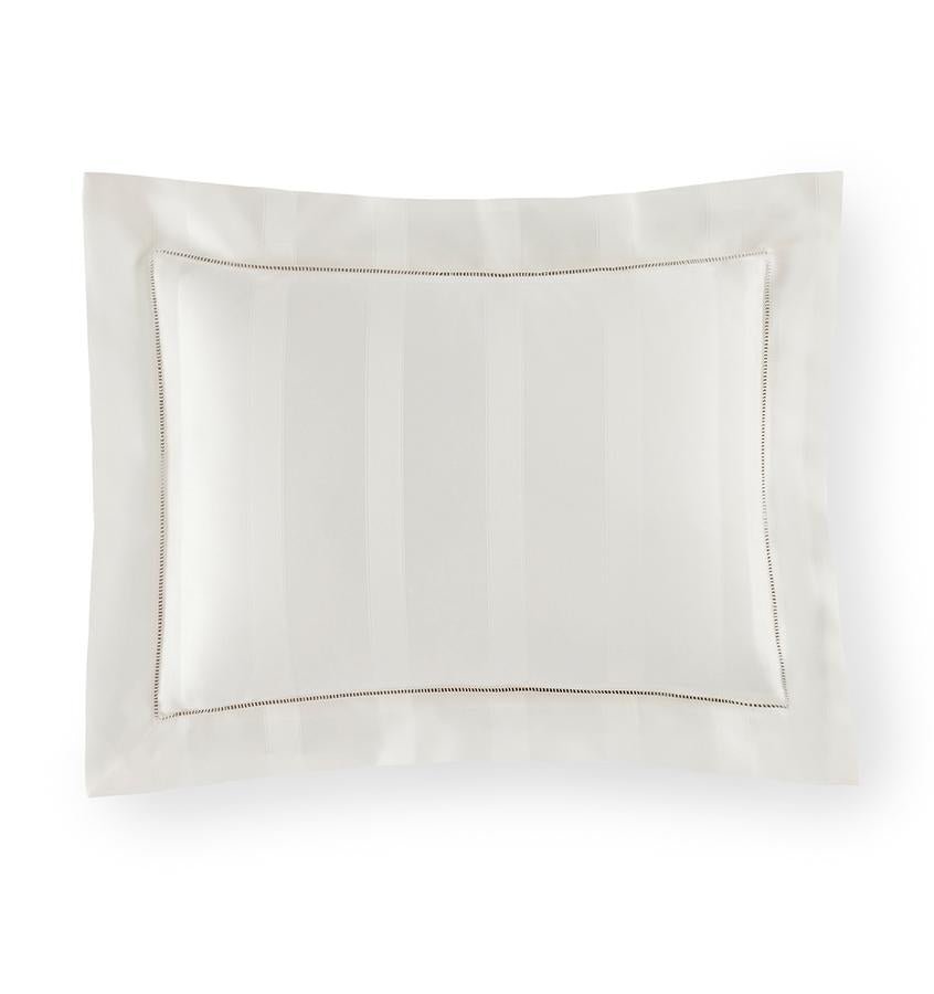 Fig Linens - Sferra Giza 45 Stripe Ivory Sham